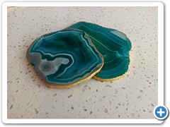 21. Natural Gemstone Coasters (Green)